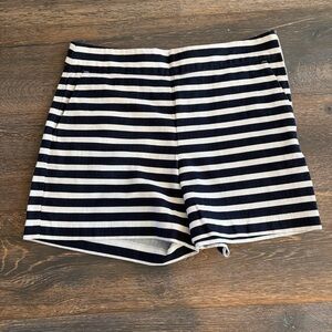 J. Crew Navy and White Striped Knit Shorts